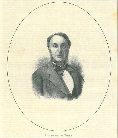 Portrait of Johannes van Vloten, Antiek en Kunst, Kunst | Etsen en Gravures