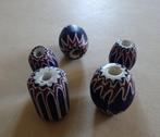 Vijf oude – 6 layer - Chevron kralen, Murano / Ghana, rond