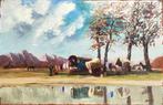 Spaanse school (XX) - Campamento gitano, Antiek en Kunst, Kunst | Schilderijen | Klassiek