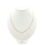 18 krt. Vintage gouden parel ketting | 40 cm (witgoud), Gebruikt, Overige kleuren, Ophalen of Verzenden, Met edelsteen