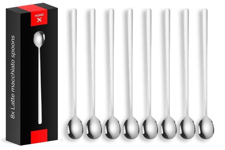 HGMD Latte macchiato lepels - 8 stuks - 17cm, Huis en Inrichting, Keuken | Keukenbenodigdheden, Nieuw, Verzenden