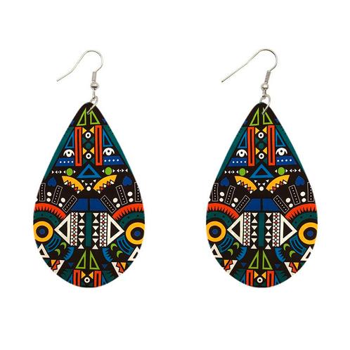 Multicolor Tribal druppelvormig - Afrikaanse oorbellen, Sieraden, Tassen en Uiterlijk, Oorbellen, Nieuw, Ophalen of Verzenden