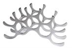 Modern wijnrek FLAME 48cm zilver voor 10 flessen, Ophalen of Verzenden, Nieuw