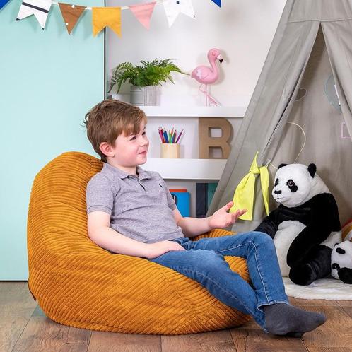 Chillz Kinder Zitzak Corduroy - Geel, Huis en Inrichting, Zitzakken, Verzenden