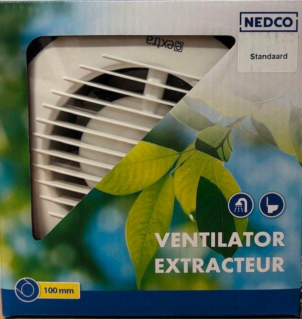 - Nedco RM100 Bad/toiletventilator, Doe-het-zelf en Verbouw, Ventilatie en Afzuiging, Nieuw, Ophalen of Verzenden