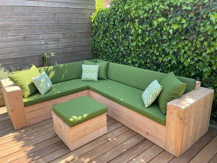 Douglas hoekbank loungeset en loungebank tuinbank en tuinset, Tuin en Terras, Tuinsets en Loungesets, Bank, Bijzettafel, Hocker