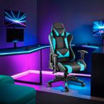 Gaming stoel Tartaros, LED, massagefunctie - zwart/azuur, Verzenden, Nieuw