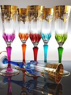 Champagne fluitje (6) - 24 kt goud - Met de hand, Antiek en Kunst