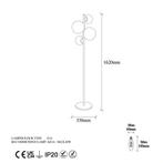 2dekans | Fulgor vloerlamp | metalen frame | glazen kap |, Huis en Inrichting, Lampen | Vloerlampen, Ophalen of Verzenden, Zo goed als nieuw