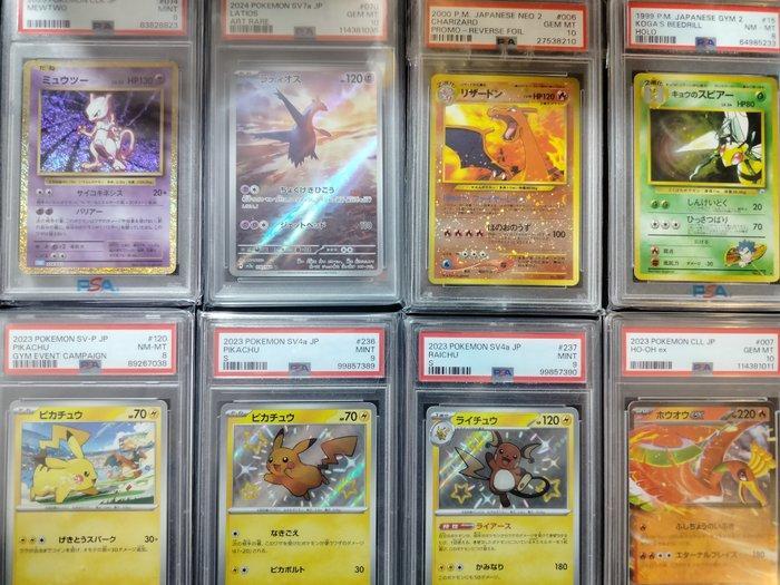 Pokémon - 8 Graded card - Charizard, Pikachu, Raichu,, Hobby en Vrije tijd, Verzamelkaartspellen | Pokémon