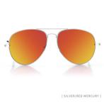 Pilotenbril met oranje/geel spiegelglas, Kleding | Dames, Carnavalskleding en Feestkleding, Ophalen of Verzenden, Nieuw