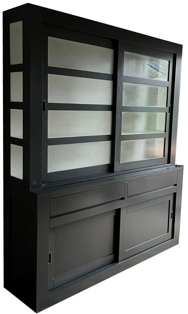 Buffetkast antraciet Nunspeet 180cm, Huis en Inrichting, Kasten | Buffetkasten, Ophalen of Verzenden