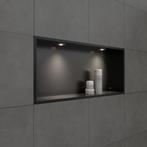 Inbouwnis BWS Alfie 30x60 cm Met LED Verlichting Mat Zwart, Ophalen of Verzenden, Nieuw, Bad