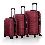 Harde Kofferset Rome - 3-Delig - ABS - Rood, Sieraden, Tassen en Uiterlijk, Koffers, Verzenden, Nieuw