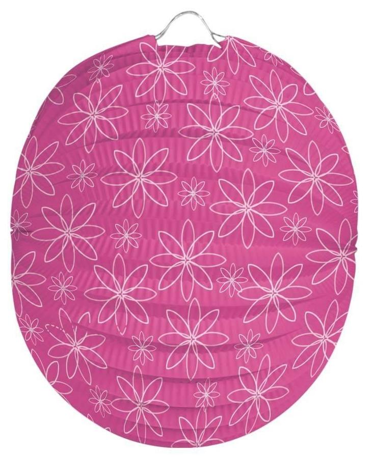 Bloemen Lampion Roze 22cm, Hobby en Vrije tijd, Feestartikelen, Nieuw, Verzenden