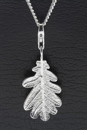 Zilveren Eikenblad hanger en/of bedel, Sieraden, Tassen en Uiterlijk, Bedels, Verzenden