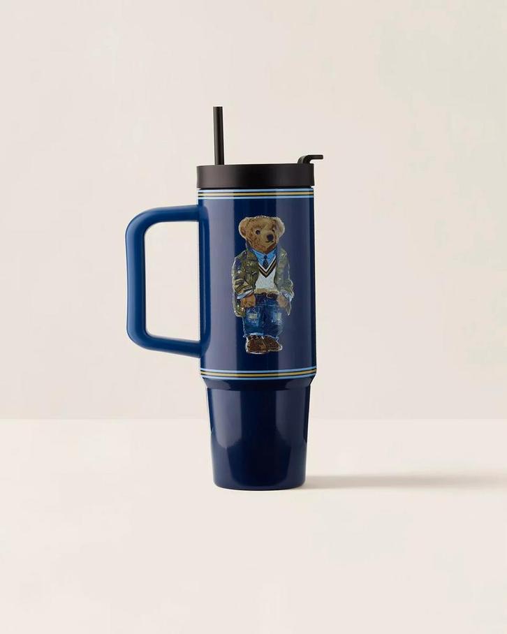 Ralph Lauren Heritage Polo Bear waterfles met rietje | Water, Sport en Fitness, Bidons, Nieuw, Ophalen of Verzenden
