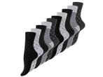 10 paar Damessokken - Dots Stripes - Zwart/Grijs-mix, Kleding | Dames, Verzenden, Nieuw