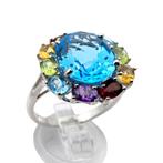 Zonder Minimumprijs - Harry Ivens - Ring Zilver - Blauwe, Nieuw
