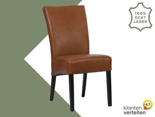 Leren eetkamerstoel Just - Granada Savannah (cognac) -, Huis en Inrichting, Stoelen, Eén, Overige kleuren, Nieuw, Leer, Ophalen of Verzenden