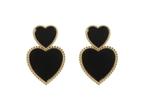 The Jewellery Club - Sanne heart earrings black - Oorbellen, Verzenden, Zo goed als nieuw