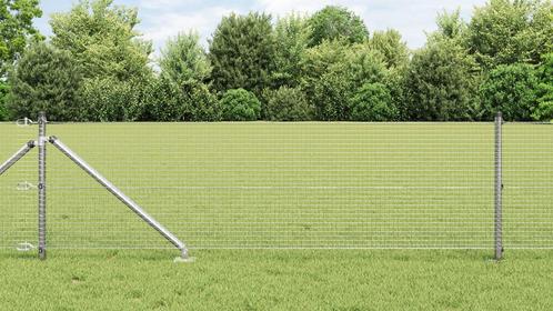 vidaXL Gelaste Draad Omheining met 13 Steunpalen 0.6x25 m, Tuin en Terras, Schuttingen, Nieuw, IJzer, Verzenden