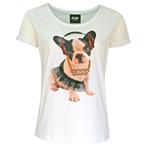 Verysimple • wit shirt met hond • 36 (IT42), Verzenden, Nieuw, Maat 36 (S), Wit