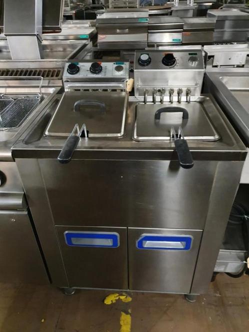 Occasion dubbele electrische friteuse, Zakelijke goederen, Horeca | Keukenapparatuur, Gebruikt, Ophalen