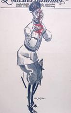 Gefaalde Duitse militaire operatie op spotprent (Lithos), Antiek en Kunst, Verzenden