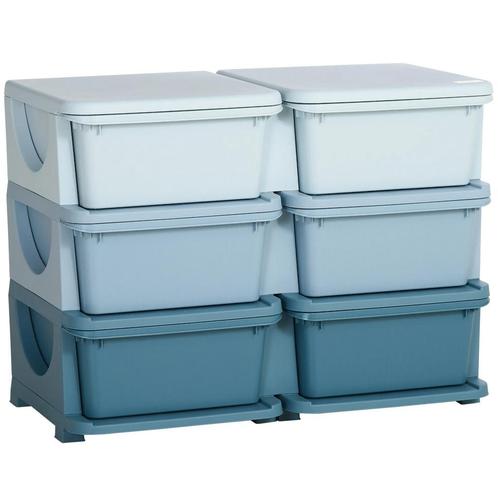 TRUUSK Opbergdoos Kunststof - 6 Lades - Speelgoed Organizer, Kinderen en Baby's, Kinderkamer | Commodes en Kasten, Nieuw, Verzenden