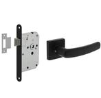 Intersteel deurbeslag set loopslot zwart + deurklink Denham, Verzenden, Nieuw