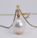 Ketting met hanger - 14 karaat Geel goud - 0.04ct. tw. -