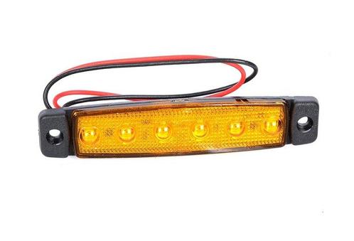 12V LED zijmarkering 6 led Oranje, Auto diversen, Auto-accessoires, Verzenden