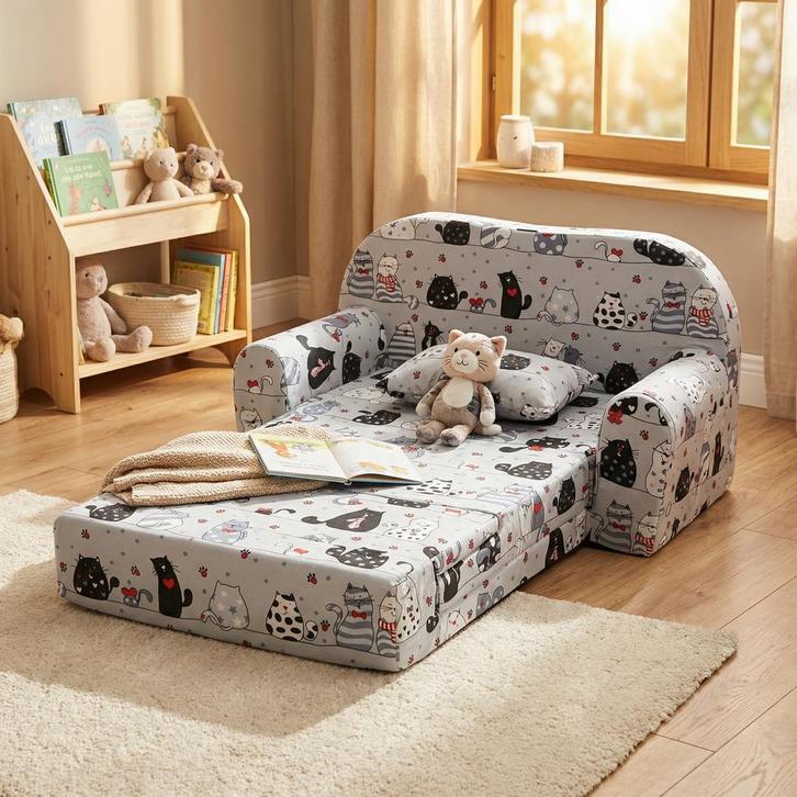 Mini Sofa Kinder Slaapbank | Wasbare Hoes | Laatste Stuks!, Kinderen en Baby's, Kinderkamer | Bedden, 70 tot 85 cm, Minder dan 140 cm
