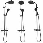 REA Thermostatische regendouche - mat zwart - 20 cm - sti..., Ophalen of Verzenden, Nieuw