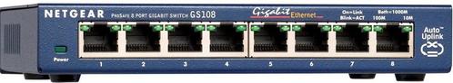 Netgear ProSAFE GS108GE - Netwerk Switch - Unmanaged - 8 Poo, Computers en Software, Routers en Modems, Nieuw, Verzenden