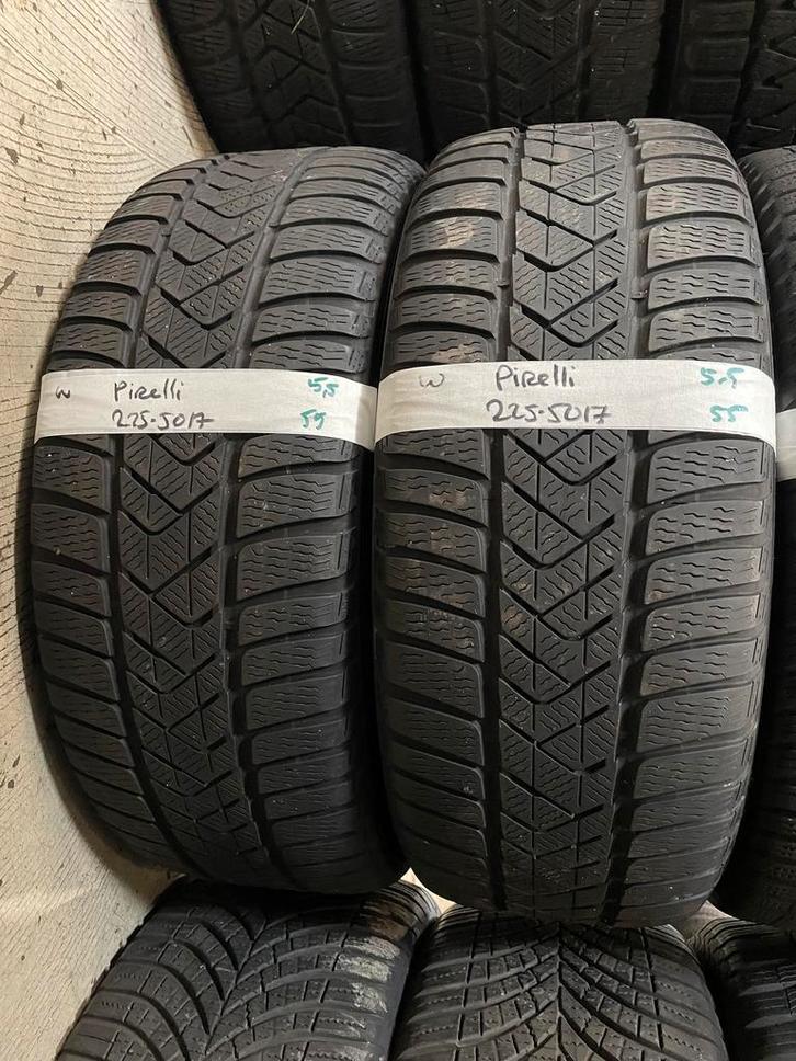 225-50-17 Pirelli Winterbanden 5.5mm Incl Montage 225 50 17, Auto-onderdelen, Banden en Velgen, 17 inch, Winterbanden, 225 mm