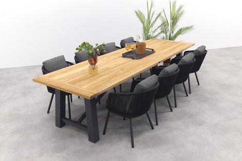 Vdgarde Ohio/Keltex tuinset-teak/aluminium-antraciet-330x101, Tuin en Terras, Tuinsets en Loungesets, Tuinset, Nieuw, Hout, Verzenden
