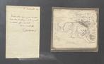 Eugène Delacroix (1798-1863) - Tigre en arrêt 1854 et lettre