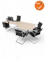 Bureau Tube met vergaderstuk - zwart onderstel - afmeting en, Vergader- of Presentatieruimte, Ophalen of Verzenden, Gebruikt, Bureau