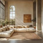 Handgeweven vloerkleed Glim van jute, boho-stijl - 200 x 290, Verzenden, Nieuw