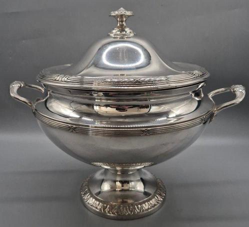 Antike Terrine aus 800er Silber – Alpacca Silber – um 1900 -, Antiek en Kunst, Antiek | Meubels | Tafels