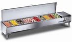 Gekoelde Opzetvitrine met RVS Deksel 10x 1/6 GN Afinox, Verzenden, Nieuw in verpakking