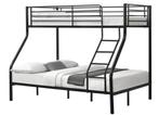 Metalen stapelbed Victory 3p Zilver - 140/160x200 cm, Verzenden, Nieuw