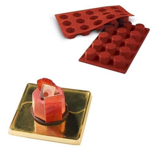 Siliconen Bakvorm Octagon Ø38x26mm (15)**, Hobby en Vrije tijd, Taarten en Cupcakes maken, Nieuw, Verzenden