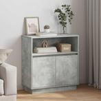 vidaXL Dressoir met LED Betongrijs 71 x 34,5 x 75 cm Bewerkt, Huis en Inrichting, Kasten | Dressoirs, Verzenden, Nieuw, Overige houtsoorten