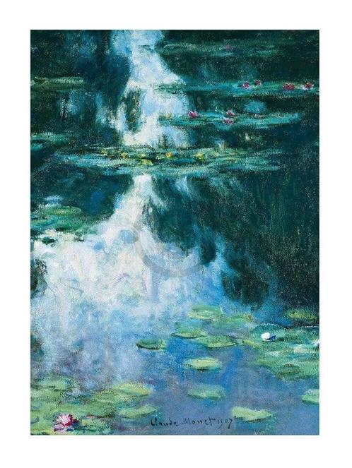 Kunstdruk Claude Monet - Water Lilies 60x80cm, Huis en Inrichting, Woonaccessoires | Schilderijen, Tekeningen en Foto's, Nieuw