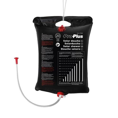 ProPlus Camping solar douche - 20 liter - zwart - PVC - i..., Caravans en Kamperen, Kampeeraccessoires, Nieuw, Ophalen of Verzenden