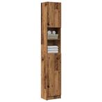 vidaXL Badkamerkast 32x25,5x190 cm bewerkt hout oud, Huis en Inrichting, Badkamer | Badkamermeubels, Verzenden, Nieuw, (Half)hoge kast