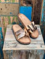 Champagne kleurige Zomerse Slippers, Ophalen of Verzenden, Nieuw, Overige kleuren, Slippers